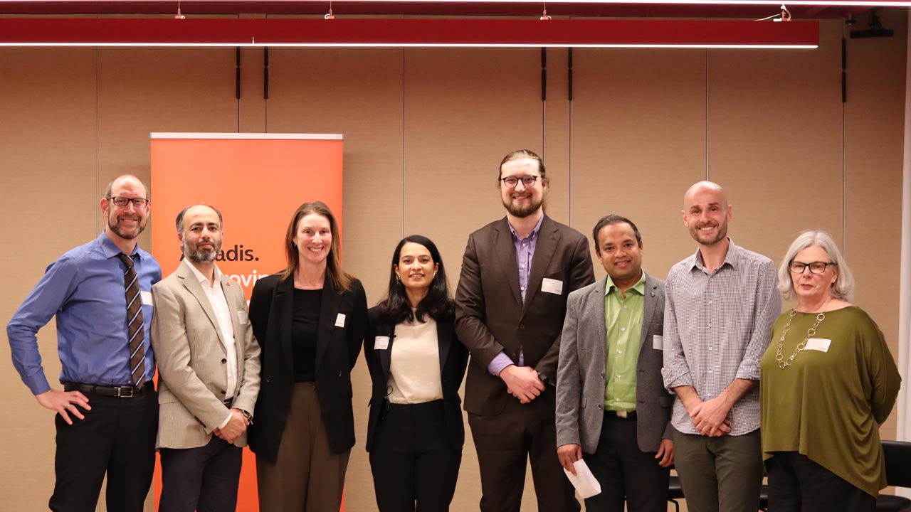 From left, Mark Vender, Ali Muhammad, Jacqui Banks, Rula Karali, Simon Liley, Rahil Gandhi, Rob McLeod and Alison Cleary.